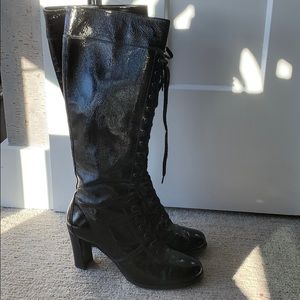 Stuart Weitzman Tall Black Leather Boots